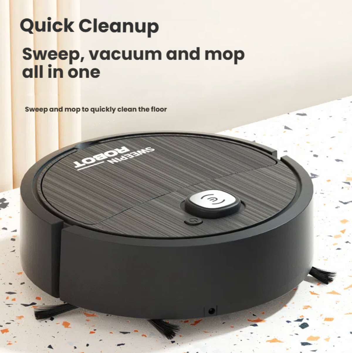 Smart USB Rechargeable Robot Vacuum Cleaner – Effortless Everyday Cleaning